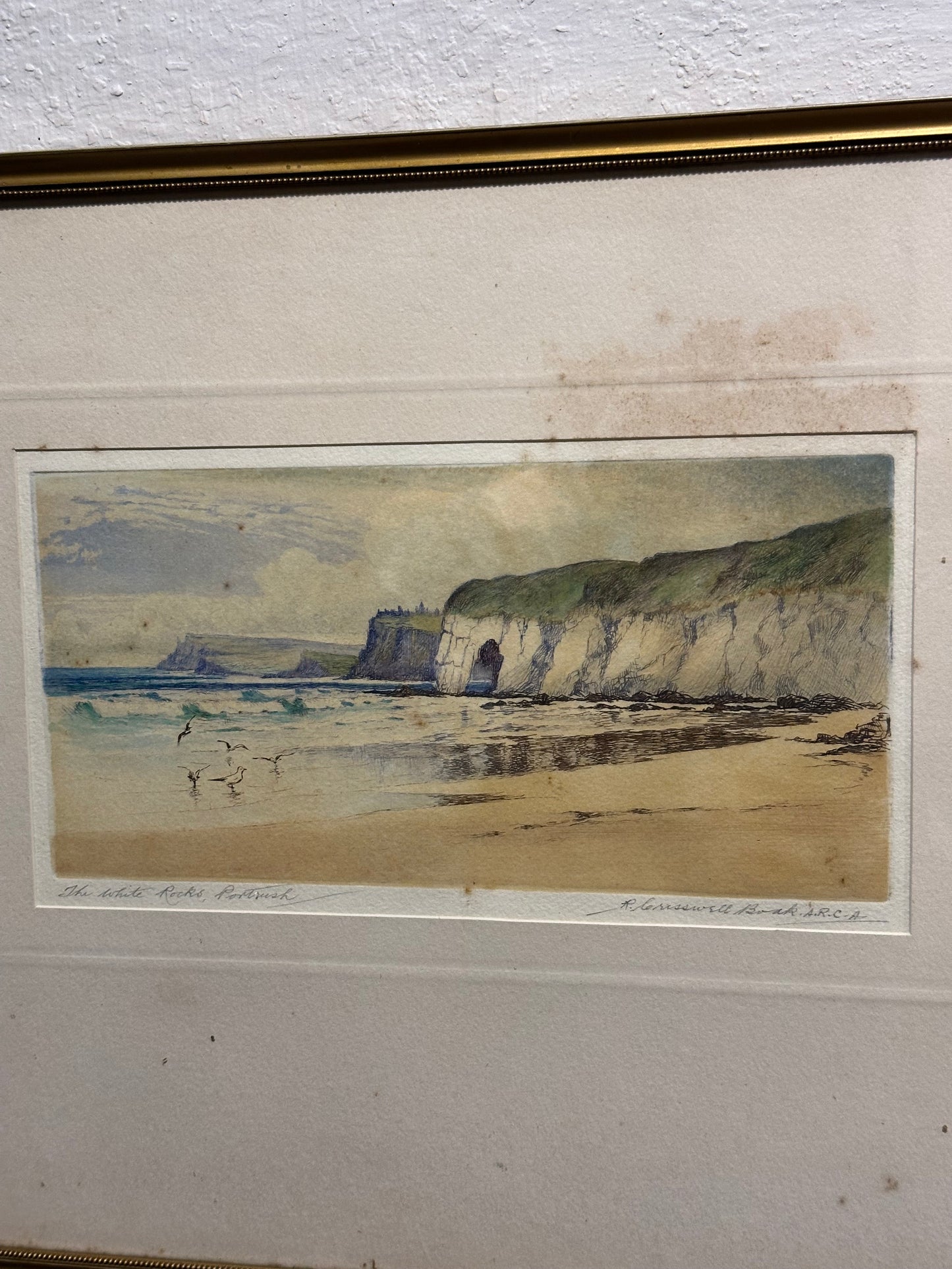 White Rocks, Portrush Etching