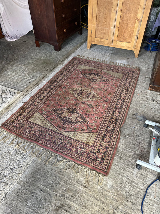 Vintage Middle Eastern Hand Knotted Rug