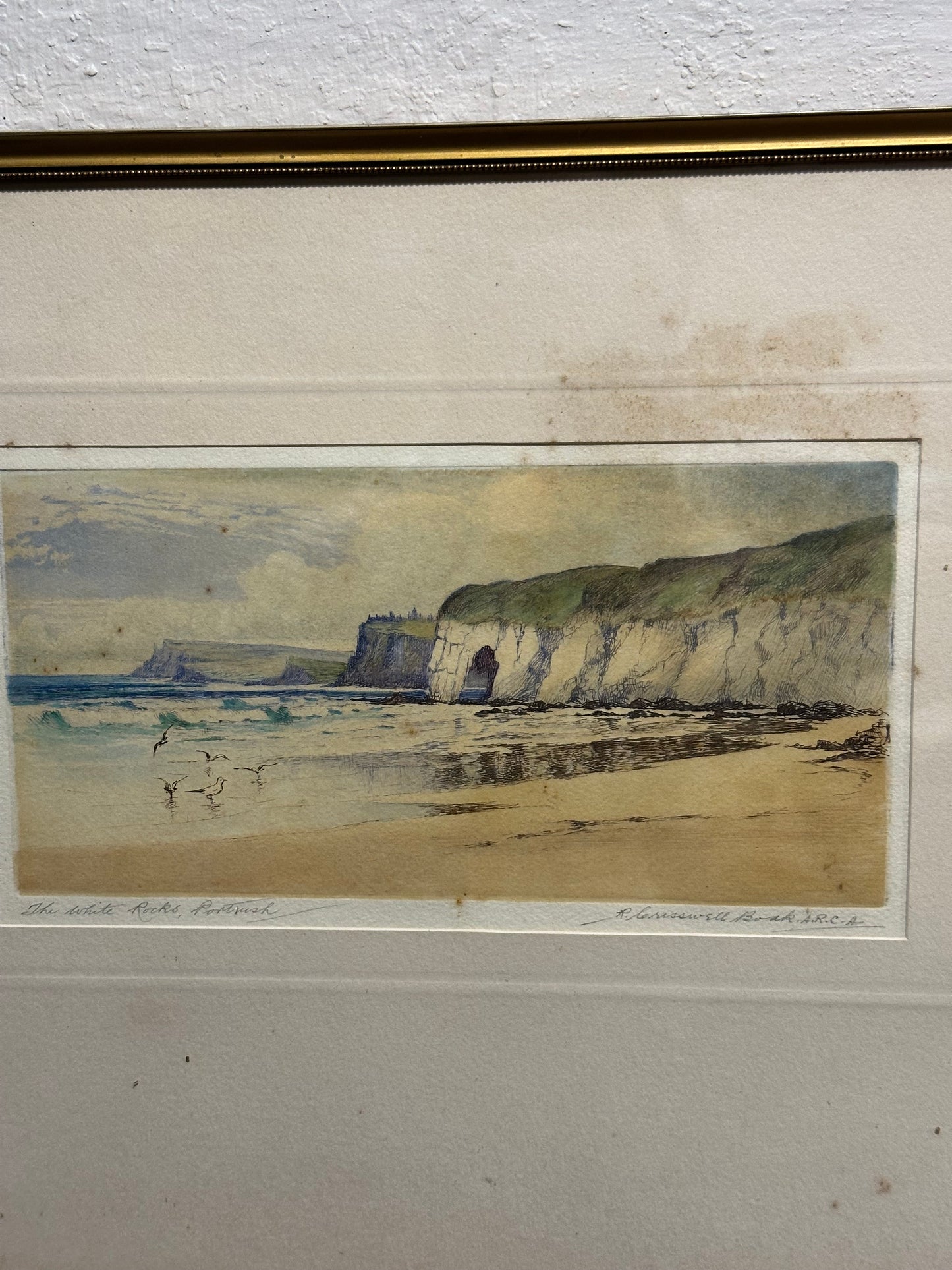 White Rocks, Portrush Etching