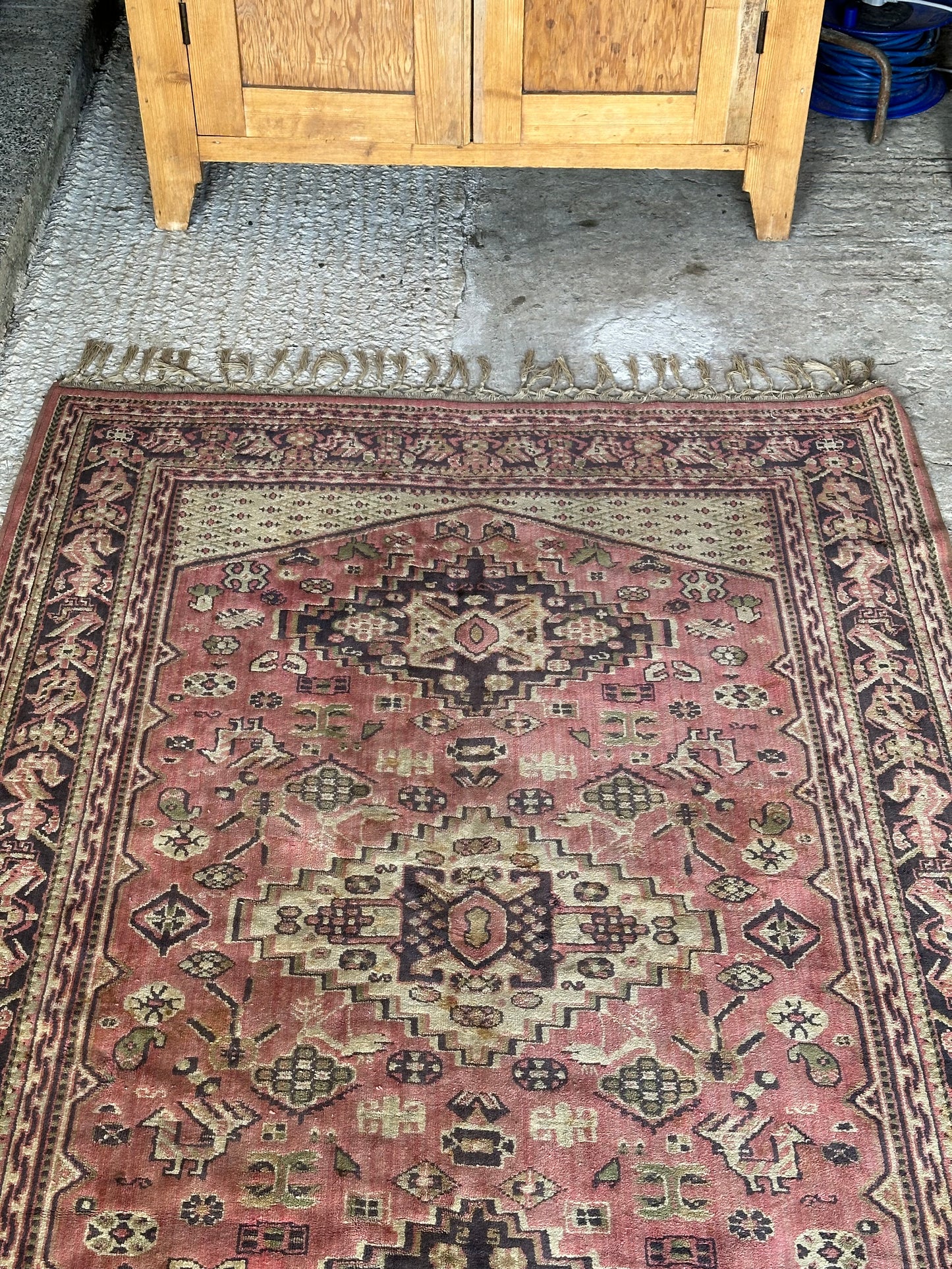 Vintage Middle Eastern Hand Knotted Rug