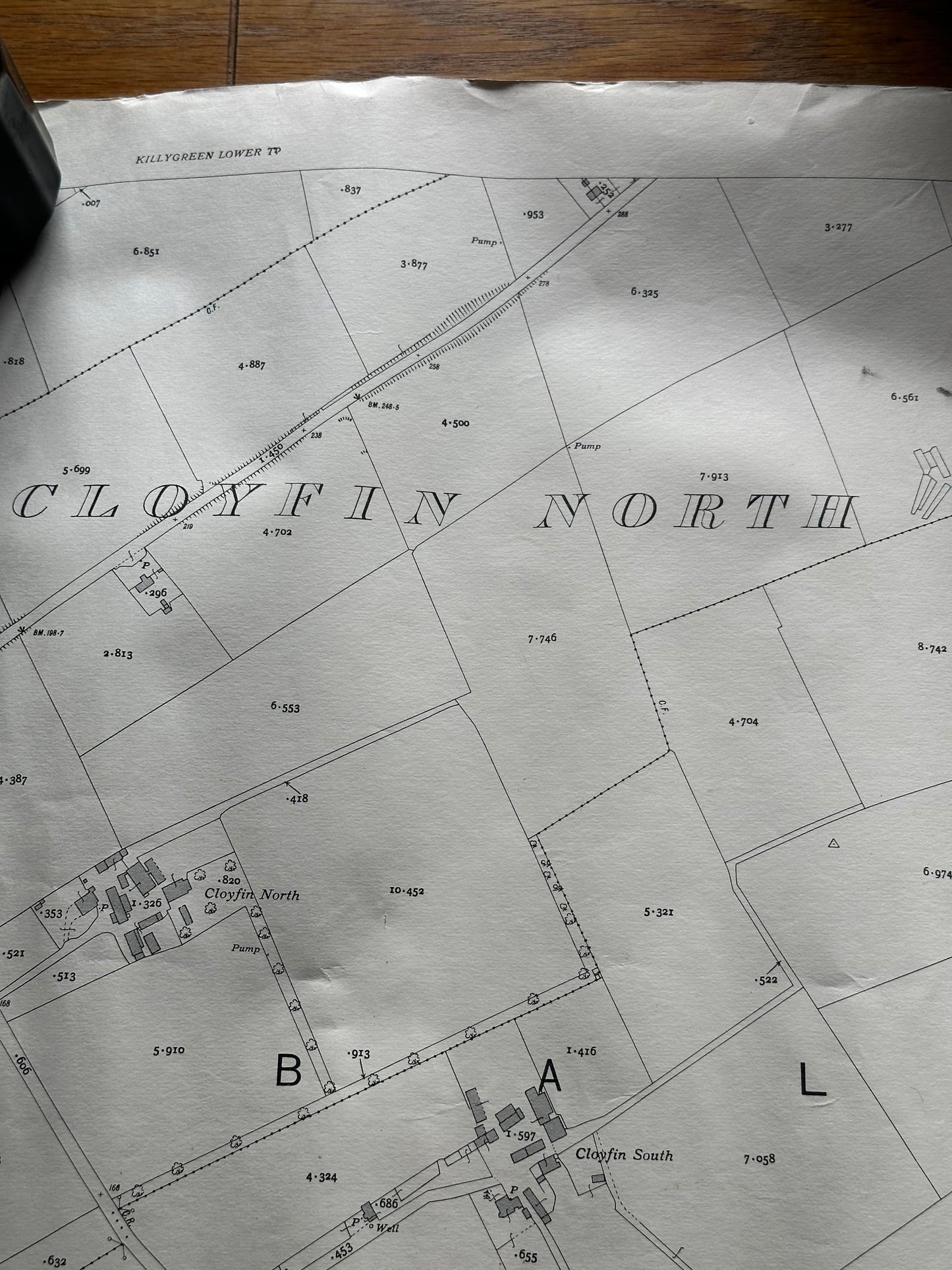 Land map of Cloyfin area