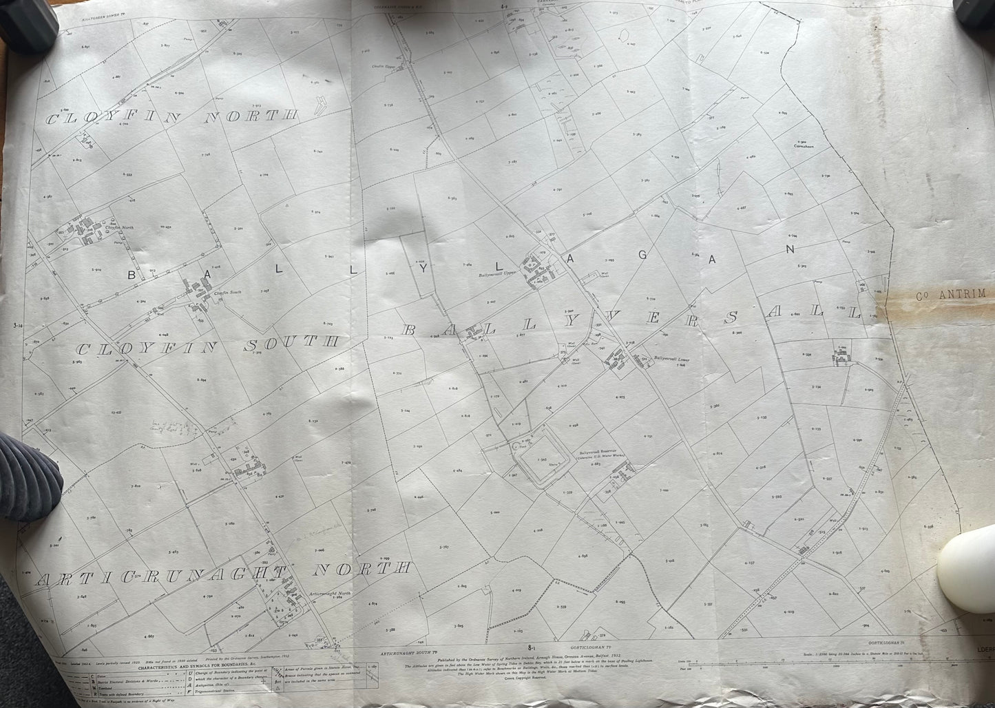 Land map of Cloyfin area