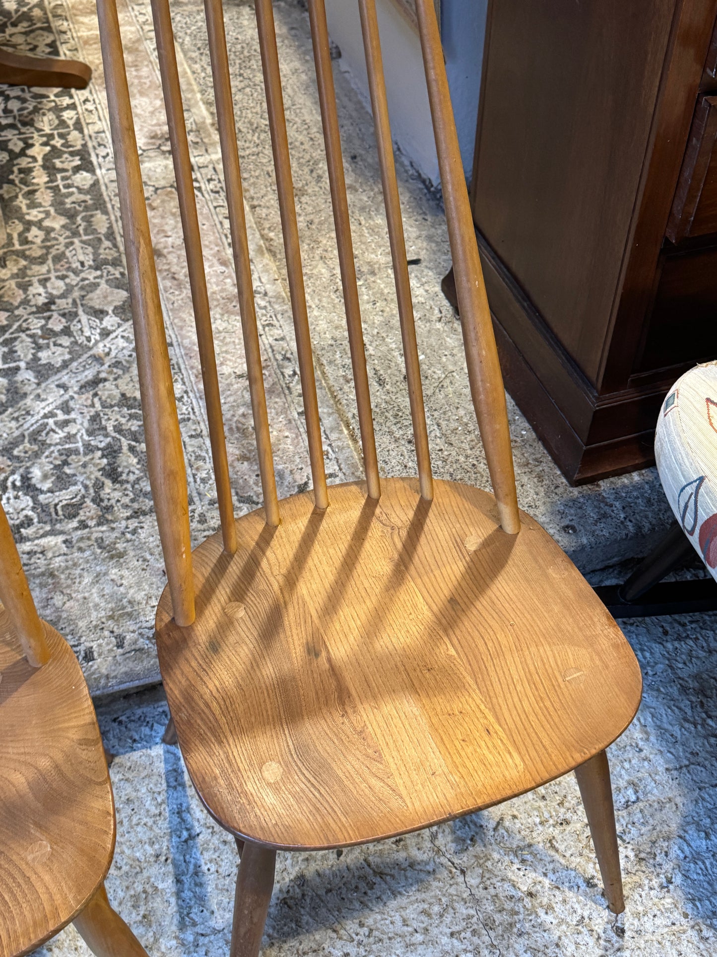 Ercol Blonde Elm & Beech Dining Table and 6 Chairs