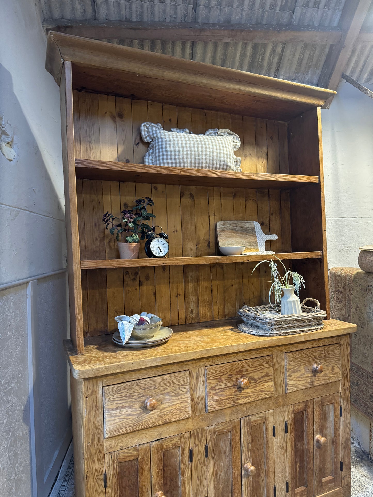 Large 19th Century Victorian Farmhouse Dresser