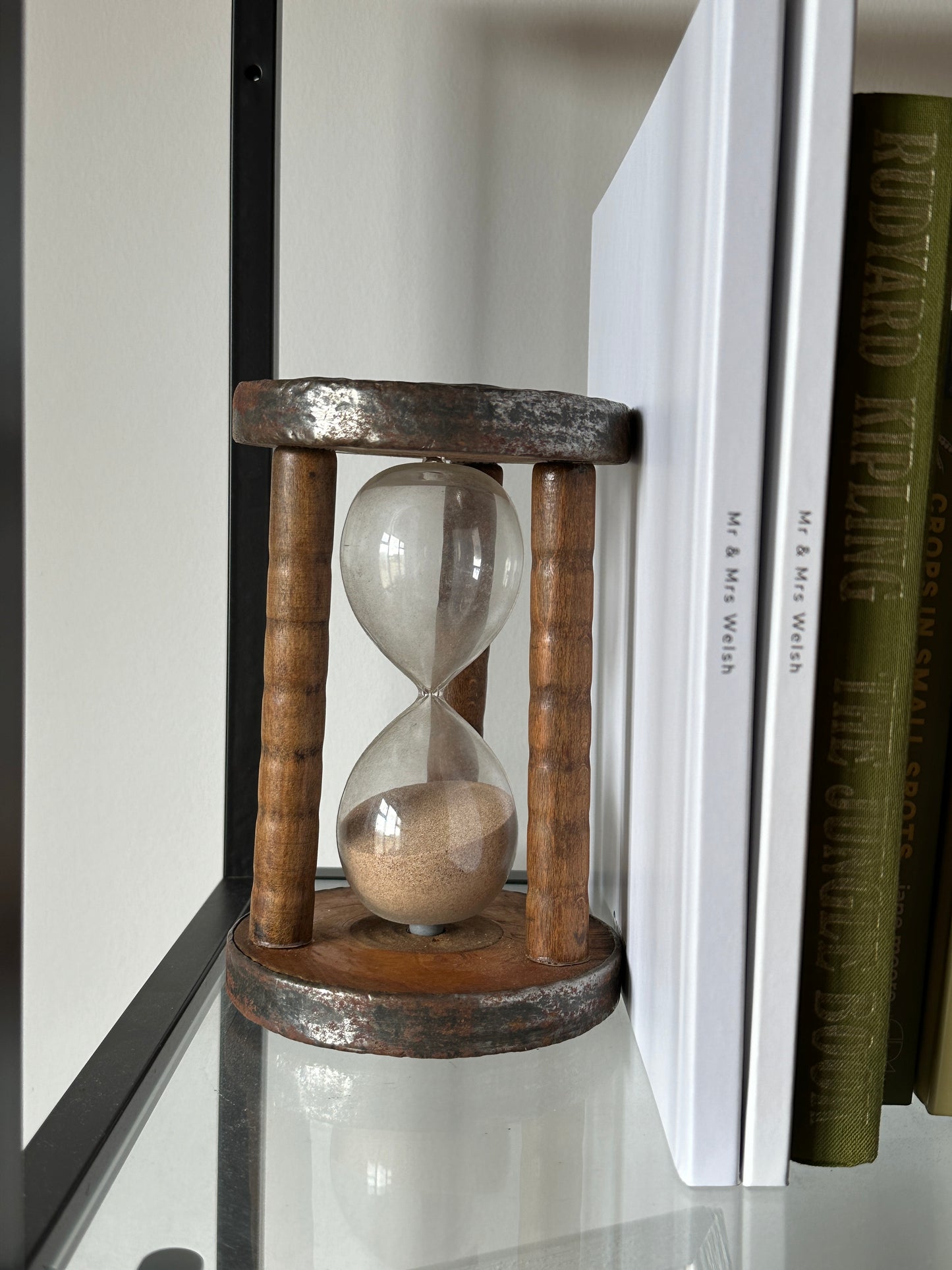 Late 19th Century Industrial Bobbin Hourglass Sand Timer