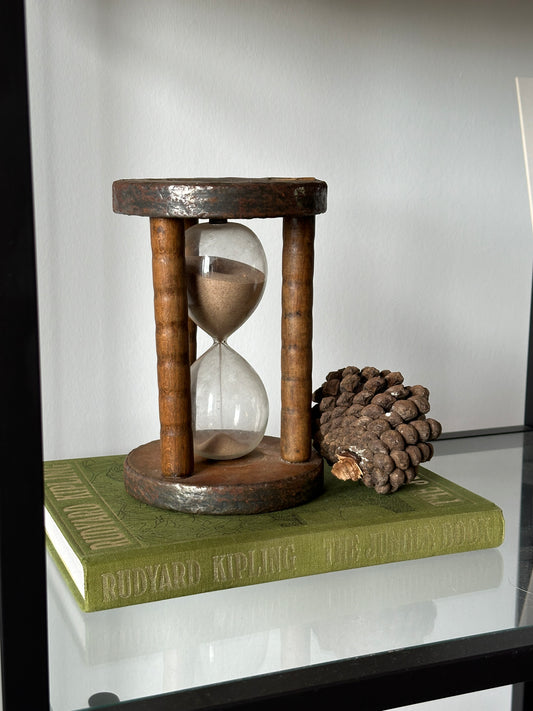 Late 19th Century Industrial Bobbin Hourglass Sand Timer