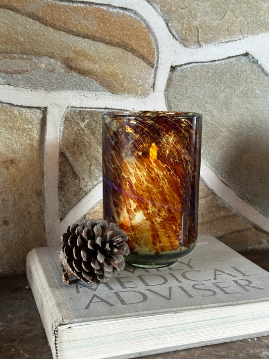 Mid 20th Century Tortoiseshell Glass Vase by Mdina