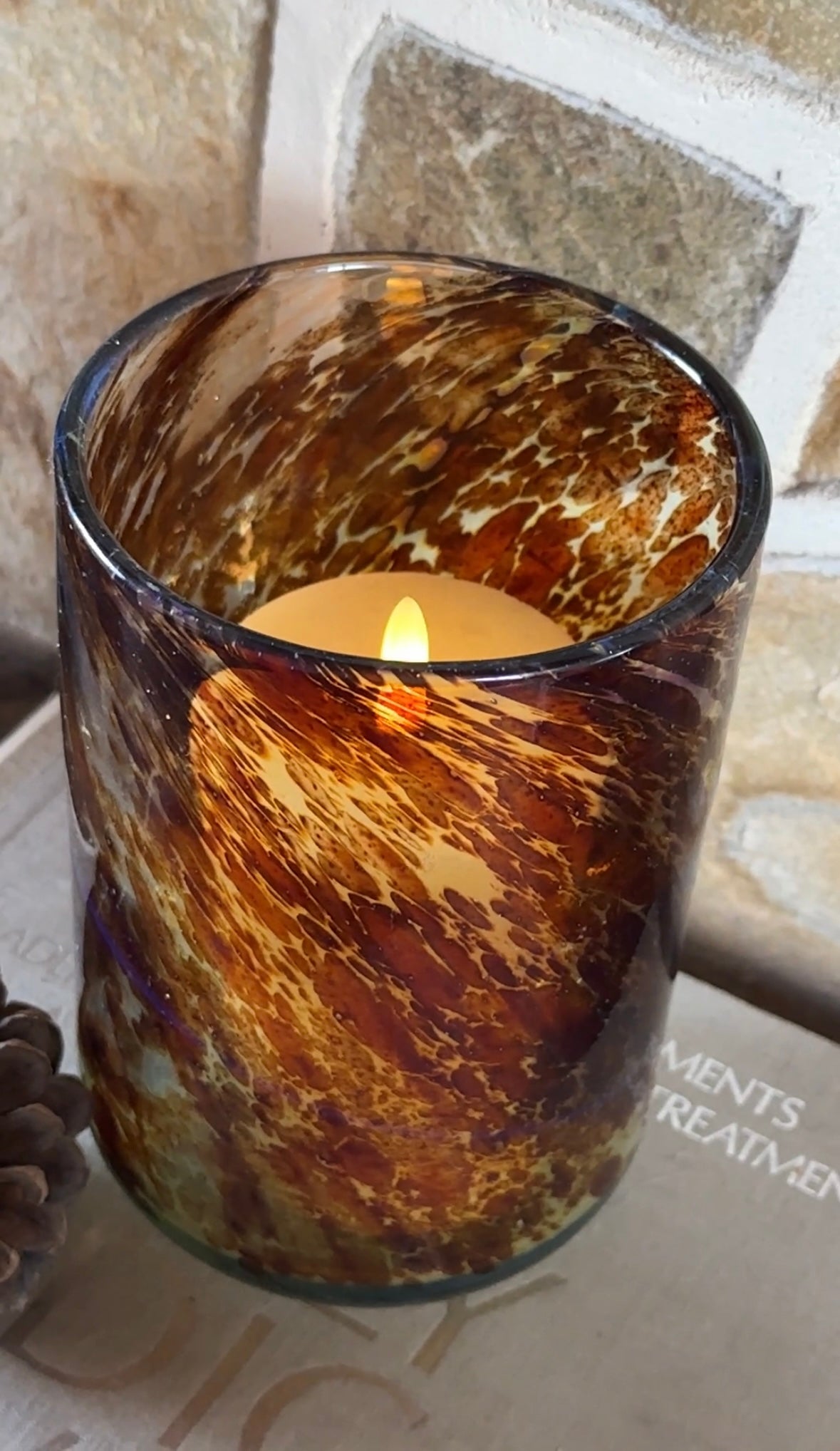 Mid 20th Century Tortoiseshell Glass Vase by Mdina